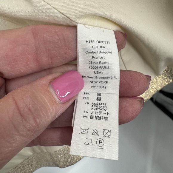 Bonpoint Jacket Womens XS Gold Floride2Y Metallic Blazer Couture Romania - Picture 5 of 11